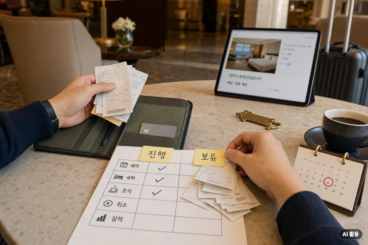 호텔 숙박권 사용처와 결제 기준을 함께 떠올리는 여행 이미지